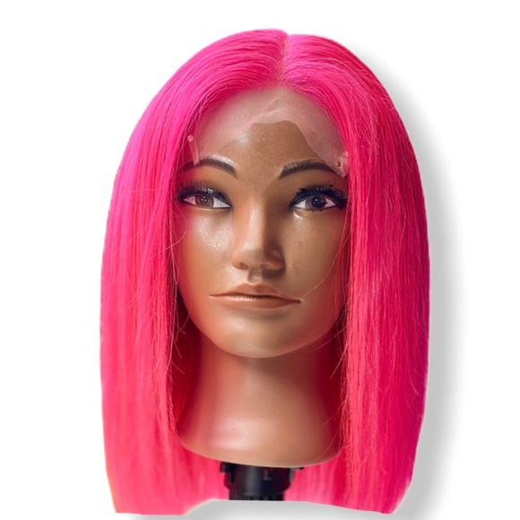Hot Pink Brazilian Hair Wig (8 inch) main image 6